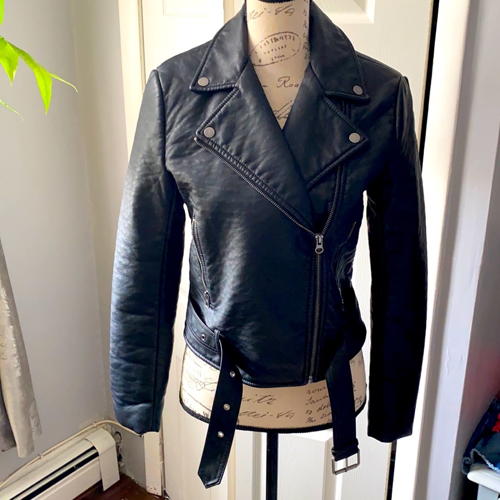 Never worn faux leather jacket